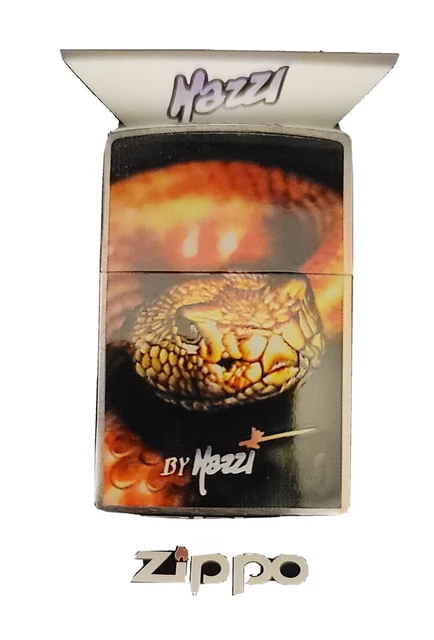 Mazzi Snake Brushed Chrome Zippo Lighter