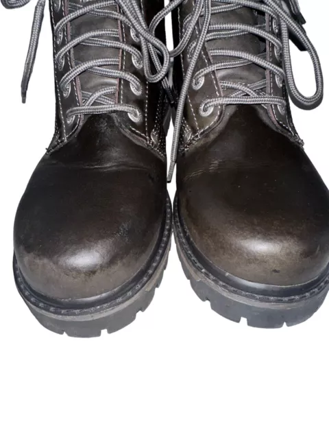 SKECHERS MENS TOM Cats Bully Boots 6606 Sz 12 Charcoal Gray Leather $24 ...