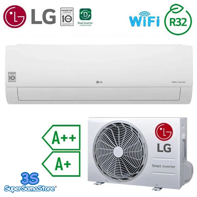 3S Climatiseur Mono Split Lg Libero Smart Wifi 12000 Btu 3.5 Kw A++ A+