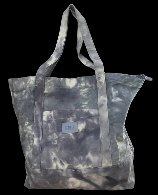 NWT Victorias Secret Pink VS Tote Bag Blue Tie Dye Canvas Tote