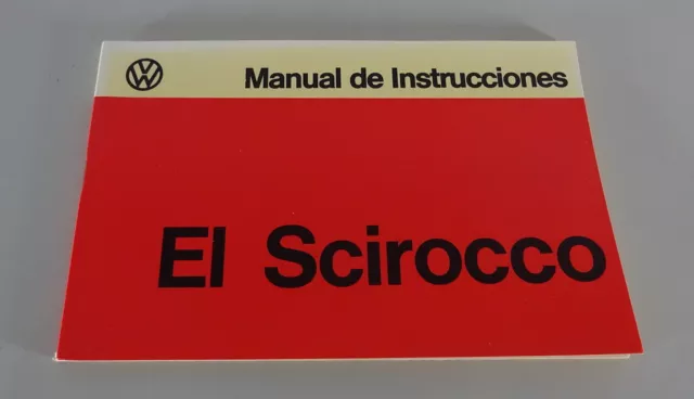 Manual de instrucciones VW Scirocco I/1 Tipo 53 Estado 08/1974