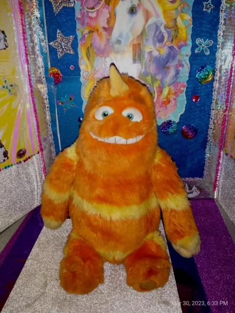 🦄Disney / Monsters Inc "George Sanderson" Orange Color w/Boo's Sock 15" Plush!