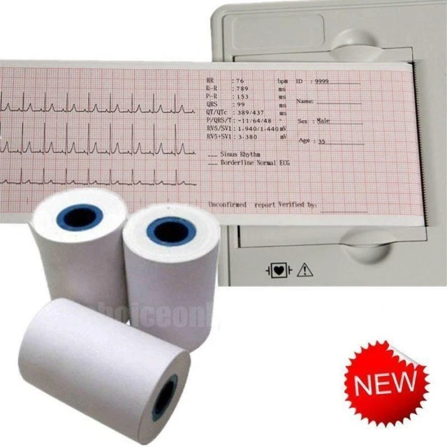 Carejoy 3PCS Thermal Printer Printing Paper For ECG Electrocardiograph
