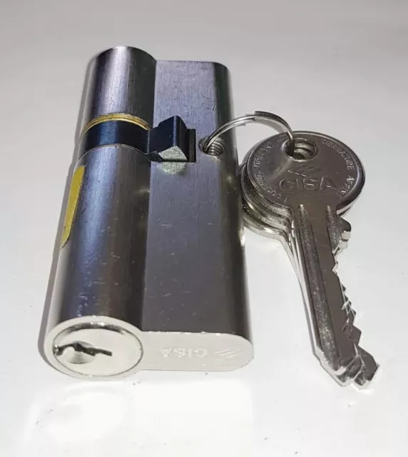 30-30 Abus Alta Sicurezza 10 Pin Doppio Euro Cilindro/Serratura 3 Chiavi Nichelata