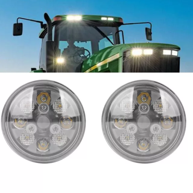 2PCS AF3892R Work LED Headlight Light For John Deere Skid Steer 125,170,375