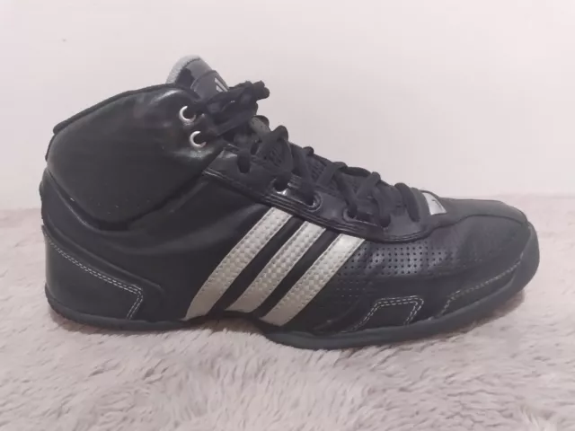 Adidas High Top Basketball Shoes Sneakers Mens Size 7 Black CLJ657001