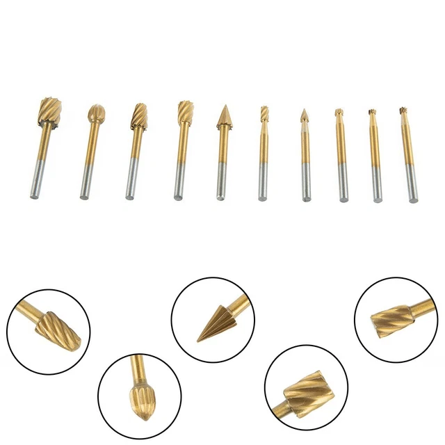 Set trapano legno grind trapano punta lavoro rapido acciaio carburo di tungsteno 1/8\"