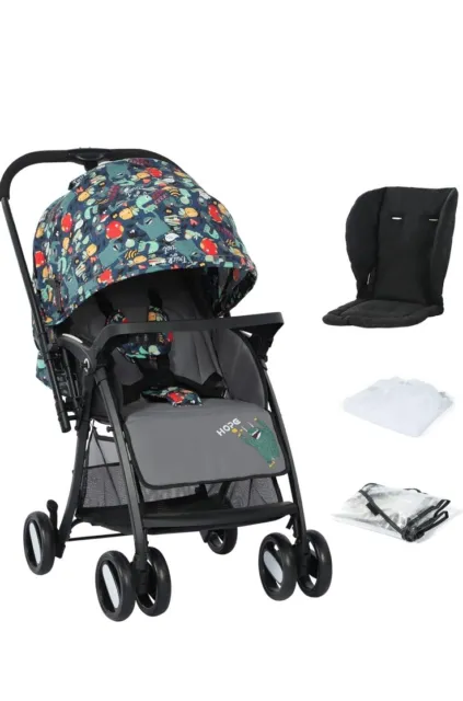 Baby Pushchair Foldable & Lightweight Stroller w/ Raincover Compact Portable