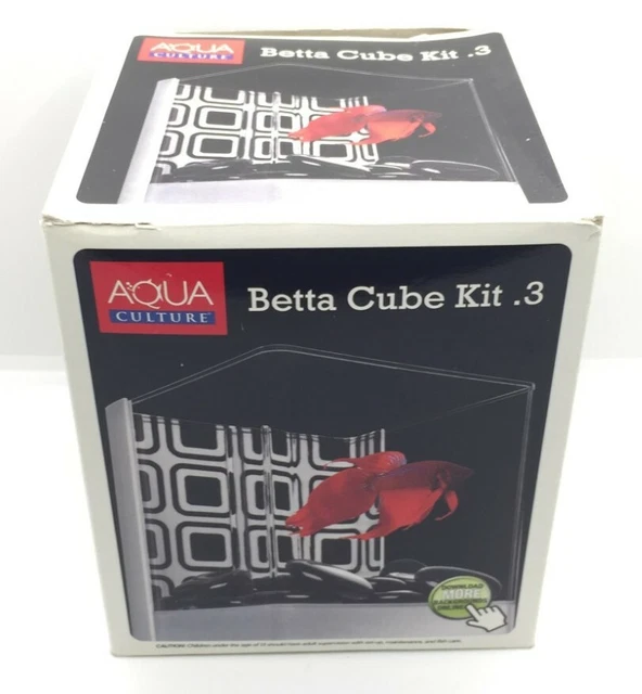 AQUA CULTURE BETTA View Half Gallon Fish Tank with Base NEW $9.89 - PicClick