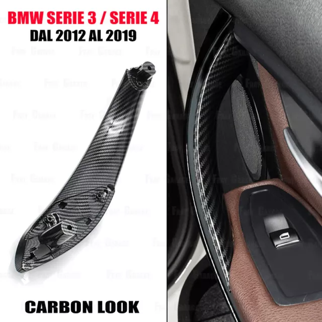 Coppia Maniglie Interne Destra Sinistra per BMW Serie 3 / 4 [2012/2019] - CARBON 2