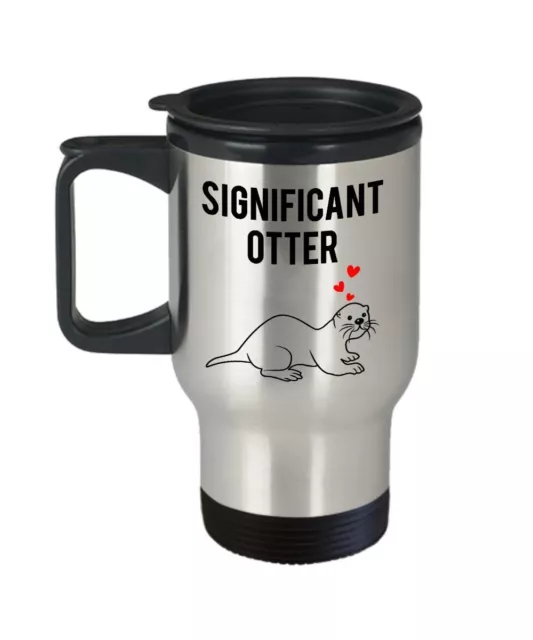 Significant Otter Travel Mug - Funny Tea Hot Cocoa Coffee Insulated Tumbler -...