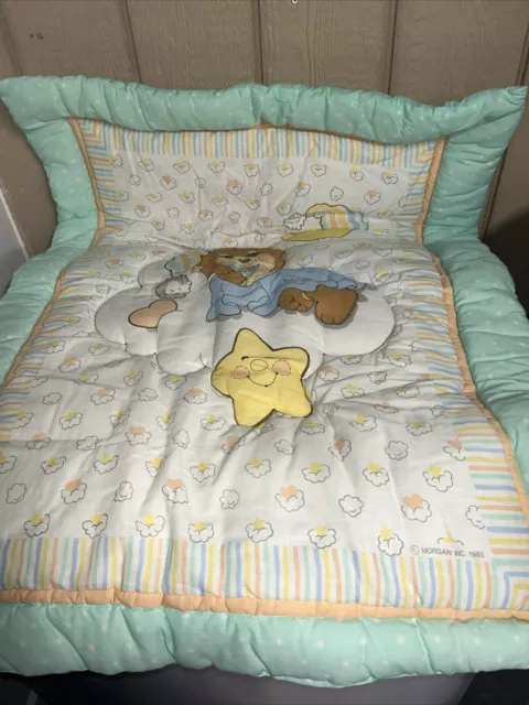 VINTAGE TEDDY BEDDY Bear 1985 Crib SET Baby Blanket Riegel Morgan Quilted HTF 69.30 PicClick UK