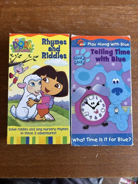 BLUES CLUES Telling Time w Blue Dora The Explorer VHS 2002 Play Along ...