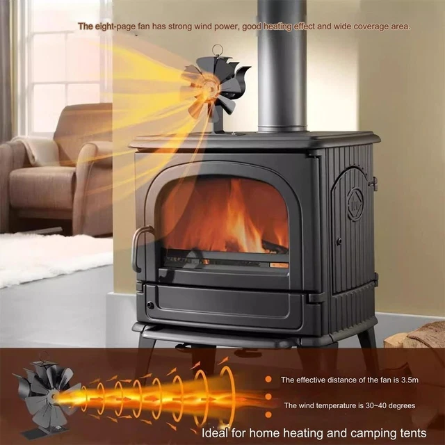 STOVE FAN THERMAL Circulation Thermal Power Energy Fireplace Fan 4/5/6