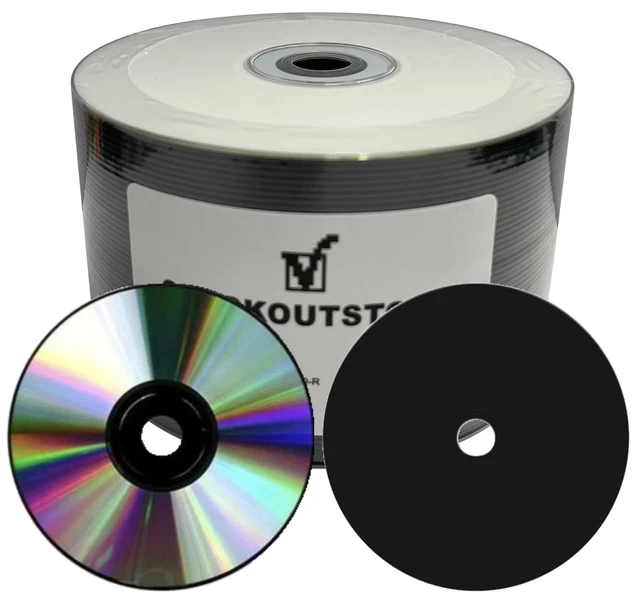50 CheckOutStore 52x Black Bottom CD-R 80min 700MB Shiny Silver (Shrink Wrap)