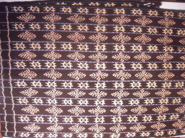 Blanket Large Ikat Machine Woven Weaving Shawl Star Motif Java Indonesia