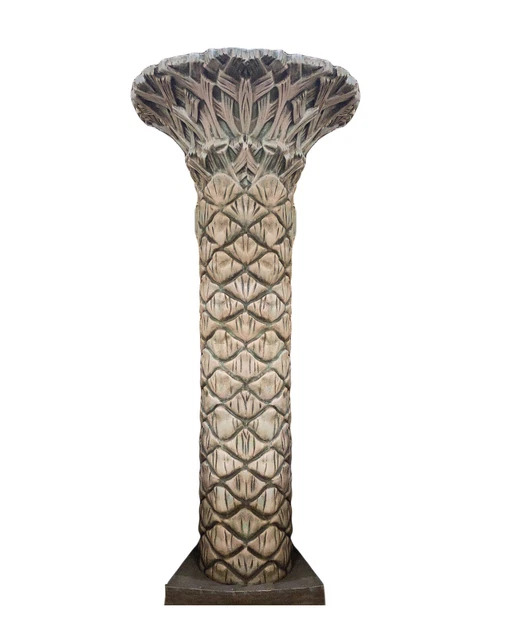 10' Foot Prop Fiberglass Art Deco Grand Palm Tree Column