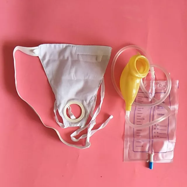 Bolsa de orina transpirable para hombres urinarios de látex colector de orina postrada en cama orina'H7