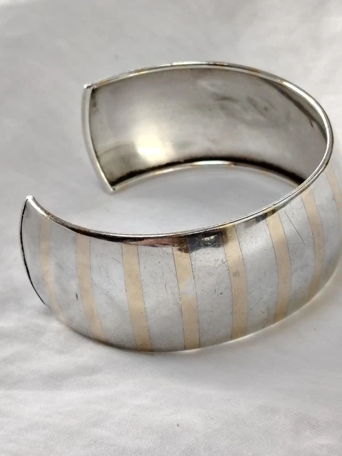 Bracelet Argent 925 Vintage Années 70 - Longueur 20,8 Cm - Style Jersey Italien - Pour Femme - Occasion