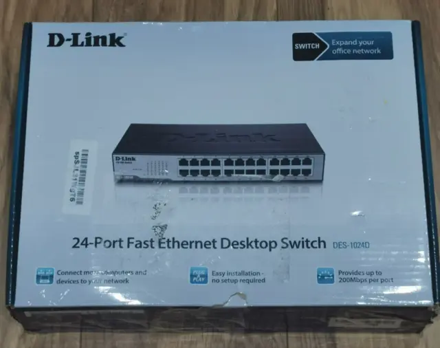 D-Link DES-1024D, Unmanaged 24 Port Ethernet Switch UK