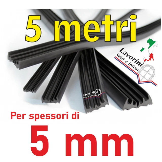 Guarnizione Per Finestre In TPE - Larghezza Scanalatura 5mm, Altezza 12mm, Bianco, 5 Metri, Antispiffero E Antirumore - Foto 7