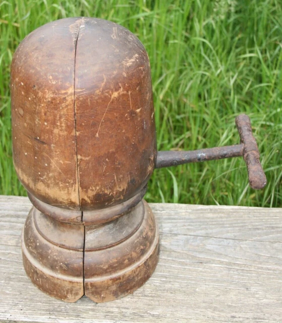 ANCIEN PORTE CHAPEAU modiste chapelier magasin de chapeaux bois tourné fin XIX EUR 90,00