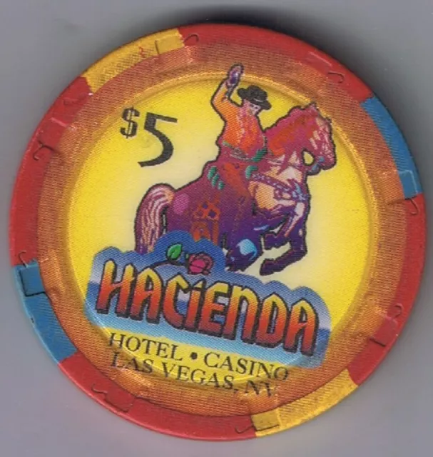 Hacienda Hotel $5.00 Rider On Horse Right Casino Chip H&C Las Vegas Nevada