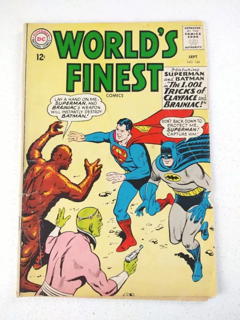 World's Finest #144 Superman Batman Braniac (1964 DC Comics) Silver Age