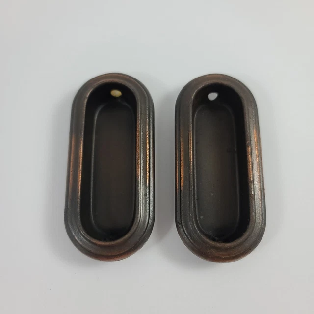 VINTAGE 1960S AMEROCK Recessed Drawer Pull Pair Finger Pull 1590 25.00