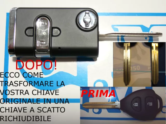 Chiave guscio cover trasformata a scatto per telecomando TOYOTA Auris RAV4 Rav 4