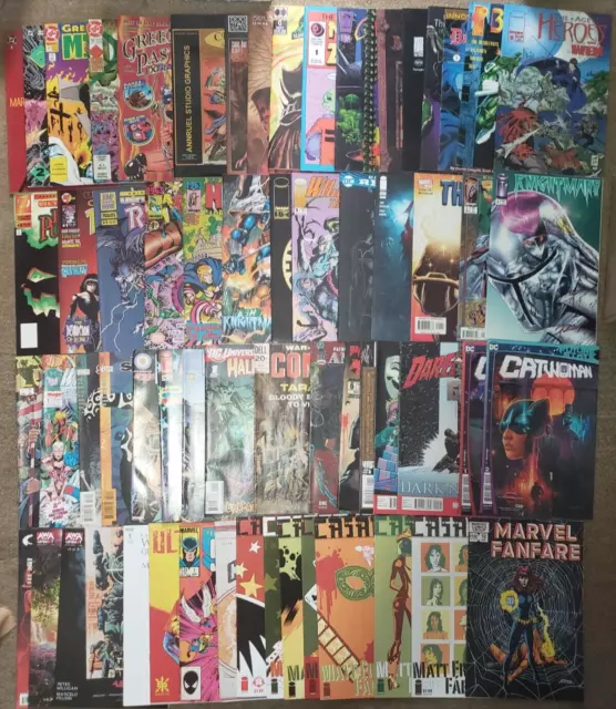 Comic Book Lot Collection 60+ Collectible Marvel DC Image HUGE VINTAGE Daredevil