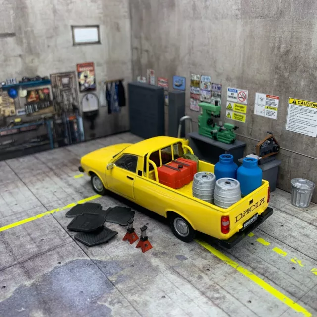 1/43 Cilindro de gas LPG Garage Diorama - 2 piezas