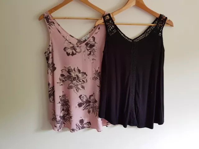 Papaya and George maternity Size 10 sleeveless blouse top bundle (2 items)
