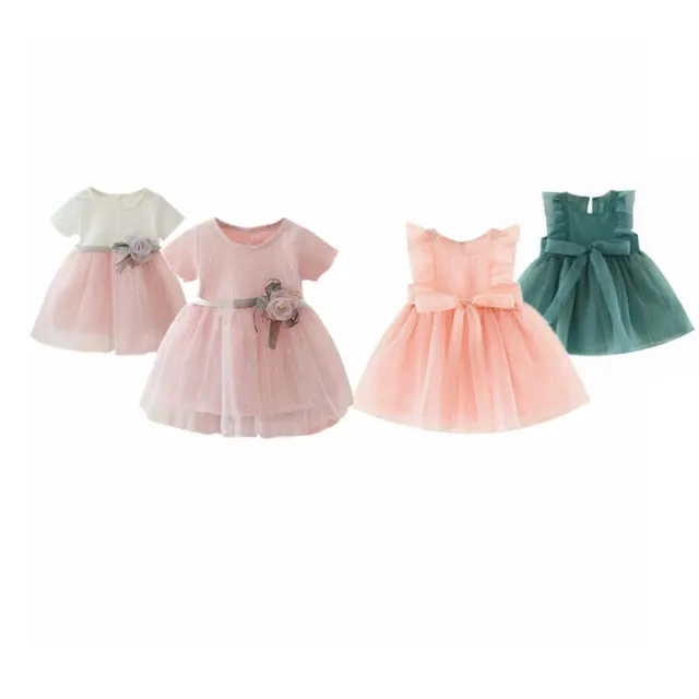 Baby Girls Tutu Dress Summer Flower Mesh Skirts Casual Princess Party Costume