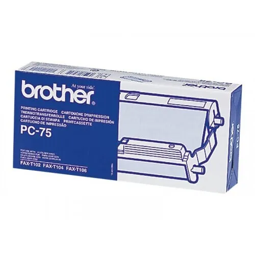 Genuine Brother PC75 PC-75 Black Printing Cartridge Fax T102 opened  VAT Incl