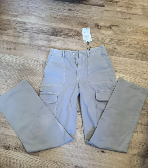 beige cargo trousers size 34