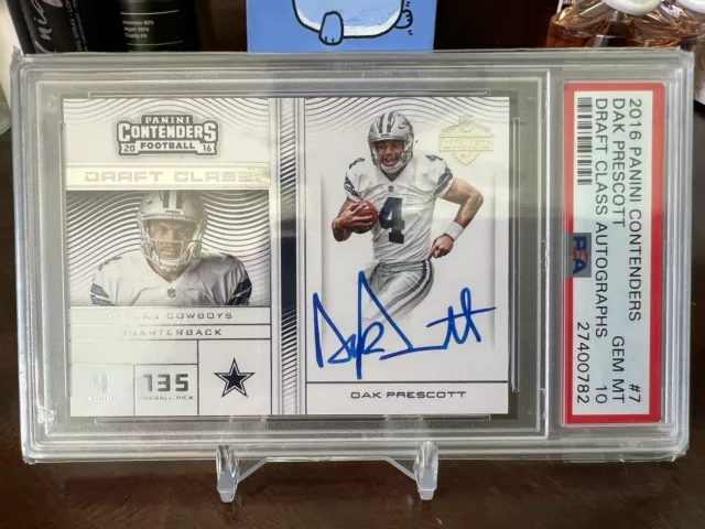 2016 Dak Prescott Panini Contenders Draft Class Rookie Autograph Auto RC PSA 10