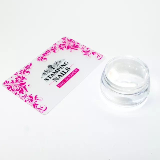 Clear Jelly Stempel Schaber Transparent Nailart Stamping Set Nageldesign Nails