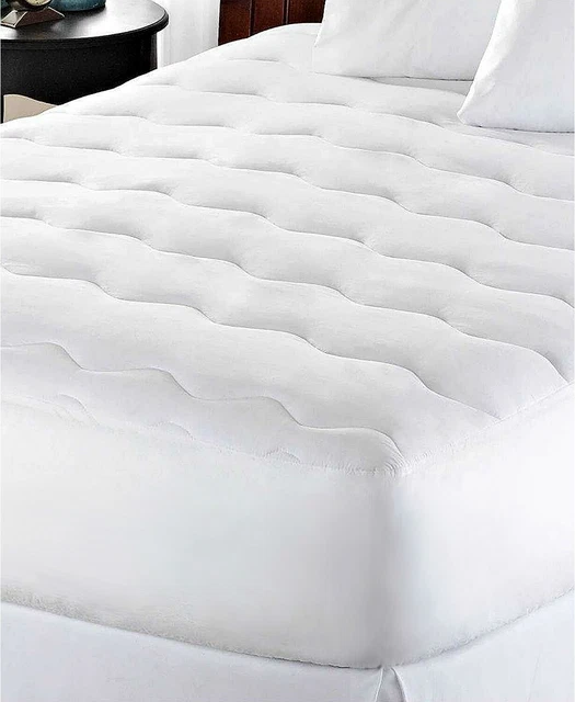 Blue Ridge TWIN XL Mattress Pad White Warm Polyester Abstract 39" x 80" T97282