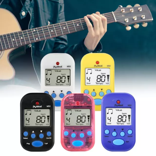 Mini Digital Metronome Easy to Use Durable Volume Adjustable Beat Tempo Clip on