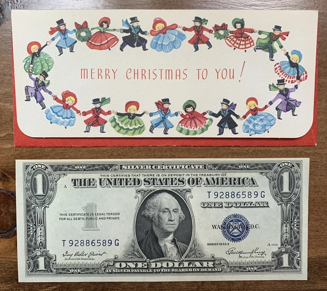 1935-E One Dollar $1 Silver Certificate - Blue Seal - U.S. - UNCIRCULATED CRISP