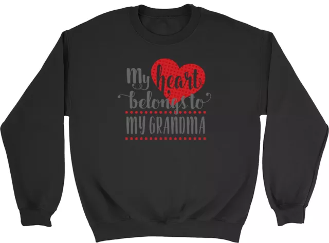 My Heart Belongs To My Grandma Mens Womens Sweatshirt Jumper