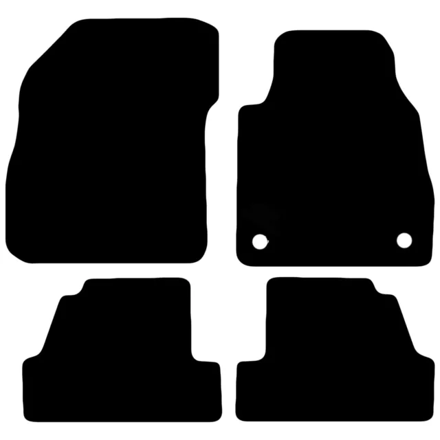 For Vauxhall Mokka / X 2012 to 2020 Black Tailored Black Car Floor Mats Carpets