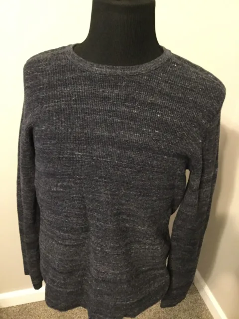 Michael Kors Sweater Mens L Gray Tight Knit Wool Blend Long Sleeve Pullover NWOT