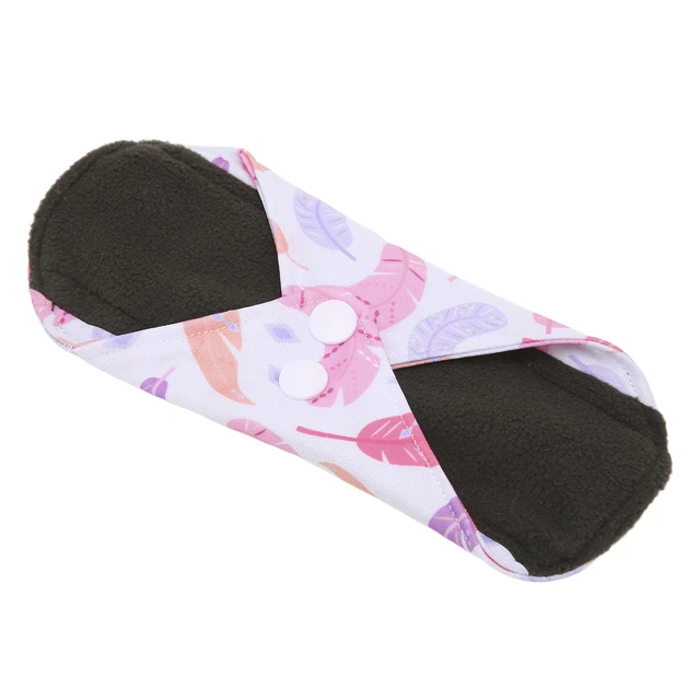 (G65) Serpina de bambú carbón para mujer simple estampado exquisito absorbente