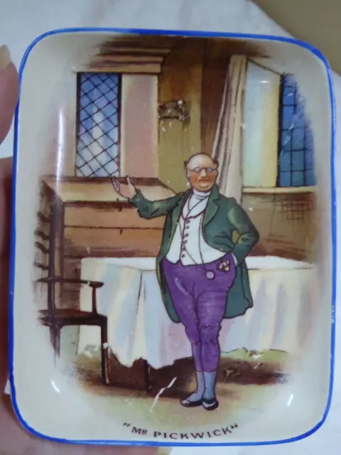 Small Rectangular Trinket / Pin Dish -  Dickens Souvenir Grimwades Mr Pickwick