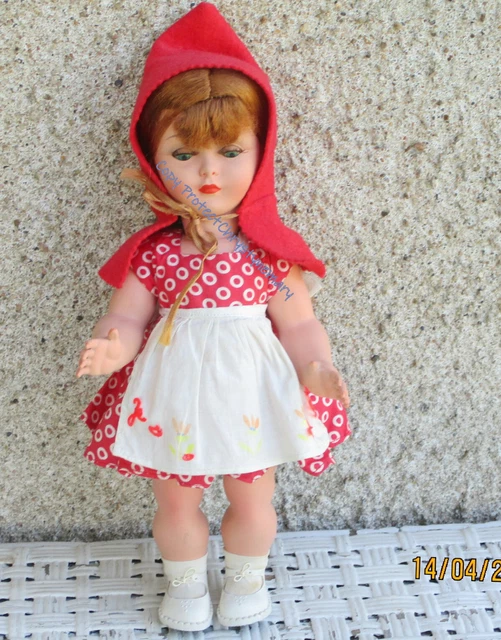 Poupée Bella En Rhodoïd Années 50/60 - Tenue Corolle - Taille 30,5 Cm - Vintage