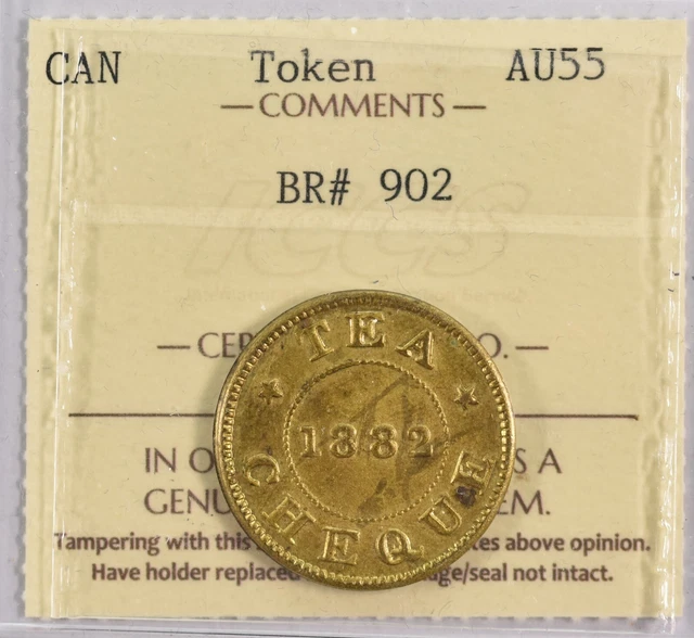 Gass Tea Store Nova Scotia Token Breton 902 ICCS AU55