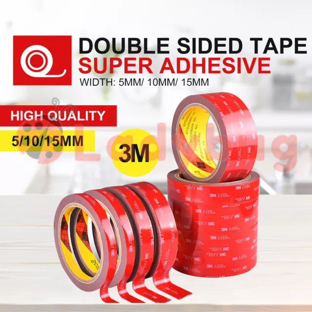 3M Strong Permanent Double Sided Super Sticky Versatile Roll Tape For Vehicle AU