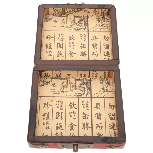 Antique Wooden Jewelry Box with Lock - Chinese Pattern-SC